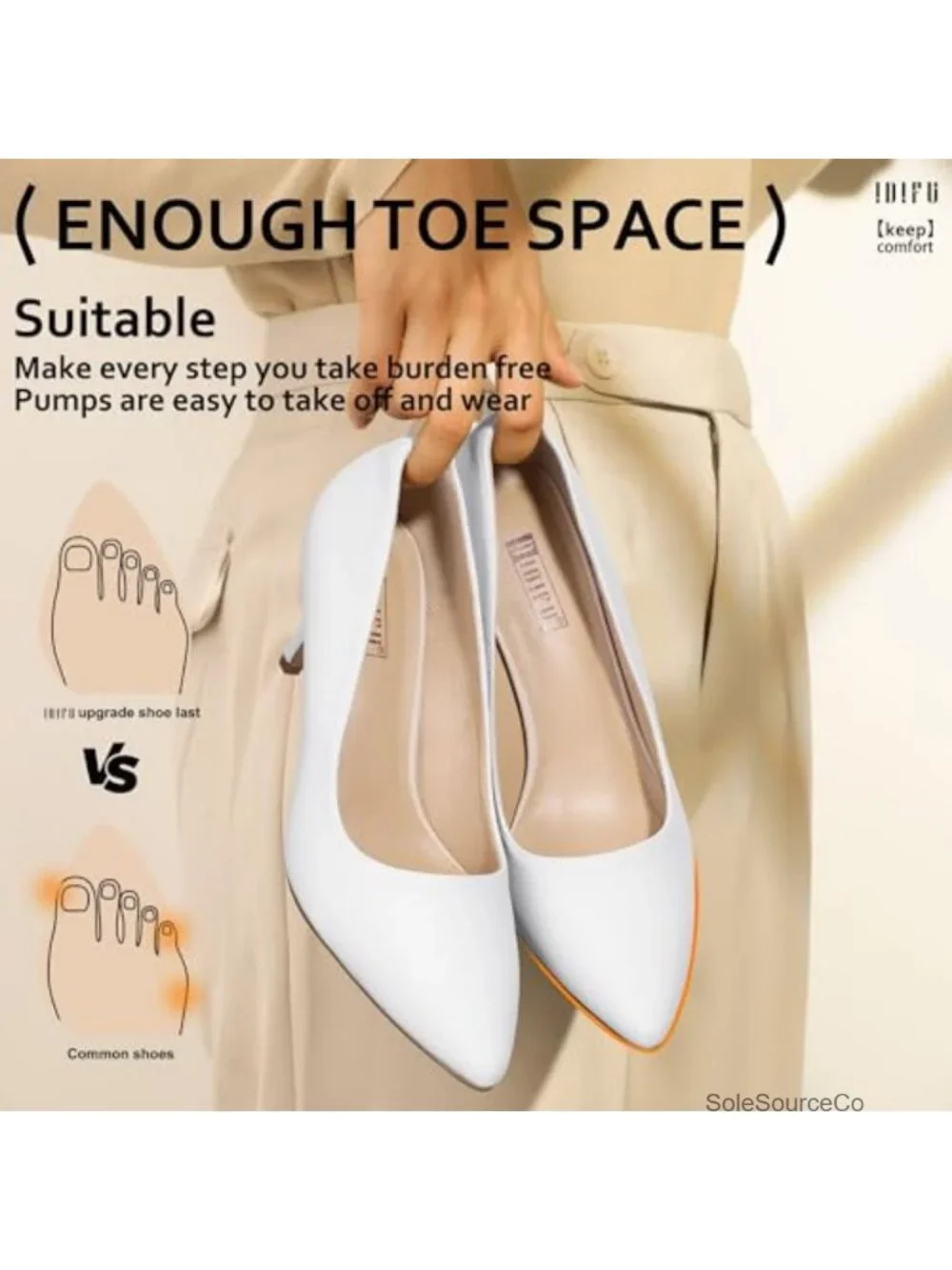 Women's Pointed Toe Stiletto Pumps with Cushioned Insole and Slip-Resistant Sole